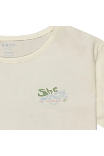 Roxy Ημέρα και νύχτα Vintage κορίτσι Παιδικό λευκό μπλουζάκι για κορίτσια Παιδικό T-SHIRT ERGZT04121