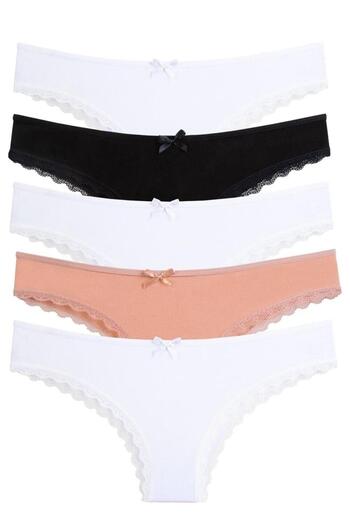 Nicoletta Chiloți de damă pachet de 5 mixcolor brazilian