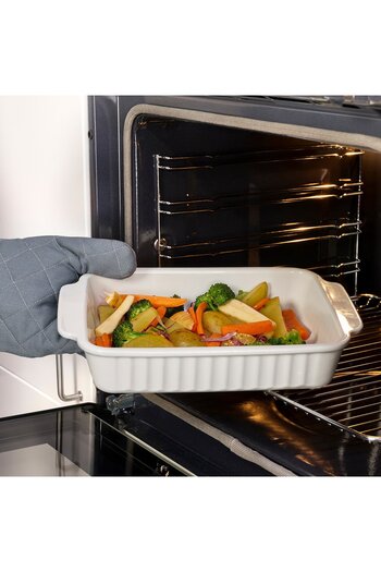 IKEA POETISK Oven dish, off-white, 34 x 23 cm
