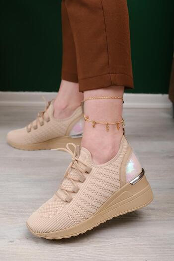 Oksit Delisle Mesh Thick Heeled Women's Sneaker