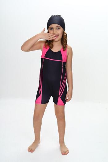 Lizsa 5-16 Years Old Girls' Swimsuit with Swimming Shorts - Girls' Bonnet Swimsuit