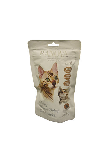 RANOVA Freeze Dried Quail Cat Treat - 15 G Pack Of 6