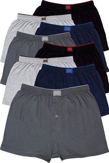 Line Smart Προϊόν Προσφοράς Tutku 8 Pack! Ανδρική χτενισμένη βαμβακερή πετσέτα μέσης Boxer Μικτό χρώμα