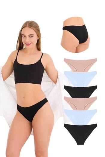 Newlilla 10010 Slip Pack of 6 Bikini Panties