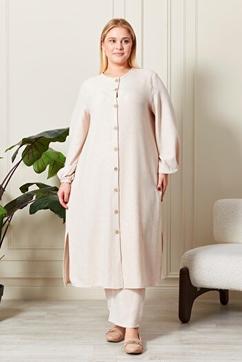 Ferace Linen Large Size Ayrobin 2-Piece Set - Women