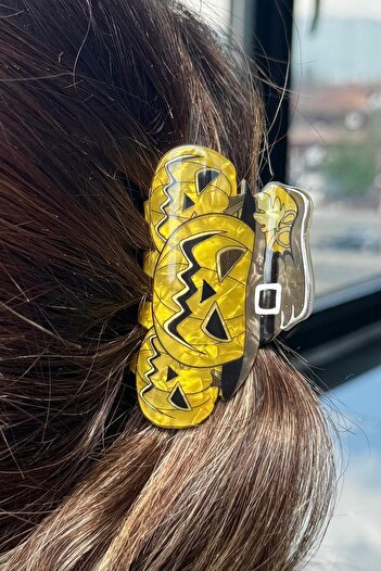 TAKIŞTIR Mixed Color Pumpkin Figured Bone Latch Buckle