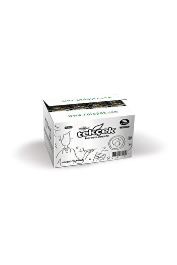 Rulopak Tekçek Horeca Dispenser Napkin 2 στρώσεων 200 φύλλων Συσκευασία των 18