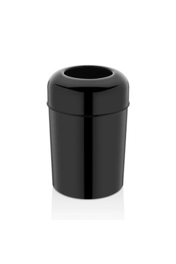 Rulopak 15 Liter Black Ladle Lid Trash Can, Stylish and Convenient Design