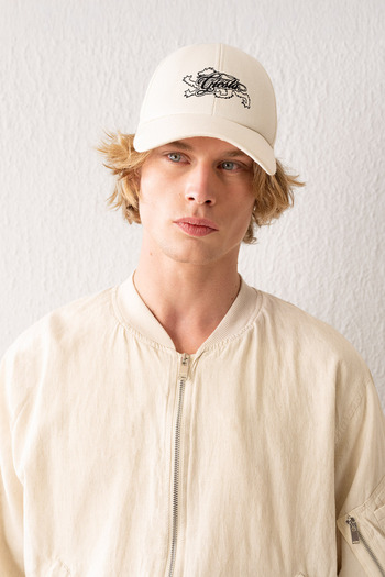 GIESTO Linen Bomber Beige Jacket