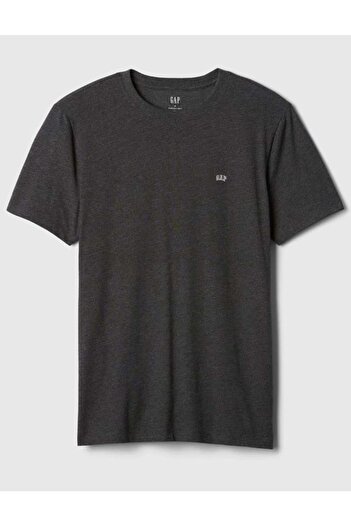 GAP Ανδρικό μπλουζάκι με κοντό μανίκι V-Frch Everyday Soft Micro Logo Crew 502022000 ΓΚΡΙ