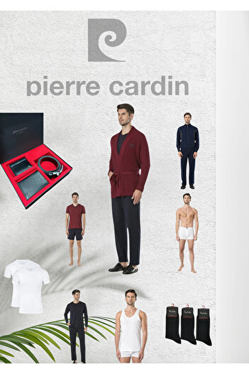 Pierre Cardin Men's Home & Underwear 12 Piece Gift and Dowry Set (Ll.Pc.001.17.C10)