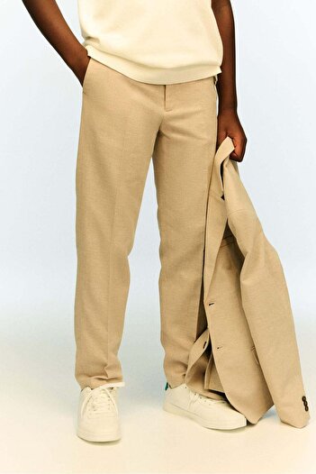H&M Linen-blend Suit Trousers