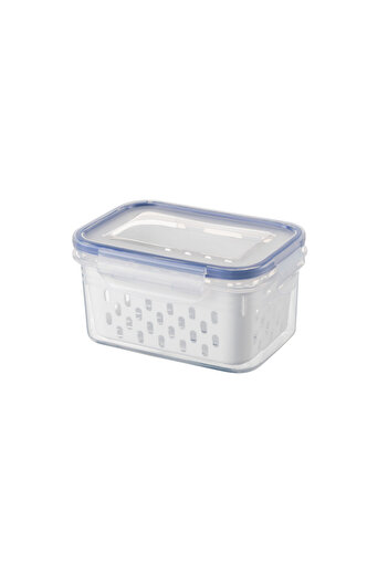 Choice blue 850ML Fruit Storage Containers for Fridge with Removable Colander, Airtight Food Storage Contai