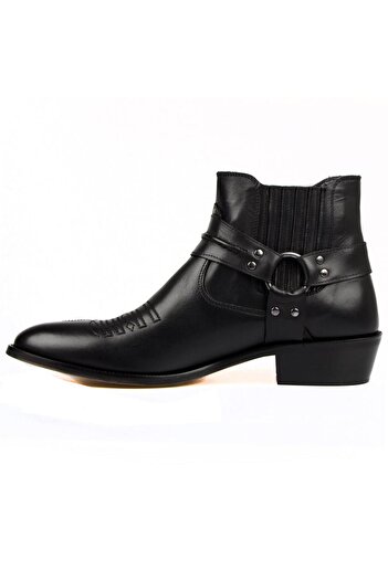 FootCourt Siyah Erkek Kovboy Botu (GRİNGO)