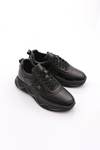 DGN Men's Sneaker Shoes Genuine Leather Black 832310106