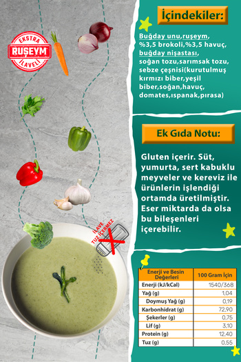 Makarna Lütfen Brokoli Ve Havuçlu Sebze Çorbası ( 8. Ay-50 Gram)