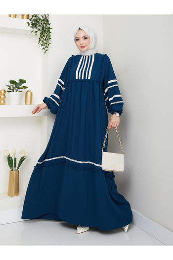 EFSUN MODA ΓΥΝΑΙΚΕΙΟ ΦΟΡΕΜΑ ΚΟΡΔΕΛΑ ΔΑΝΤΕΛΑ ΙΝΔΙΓΚ 681