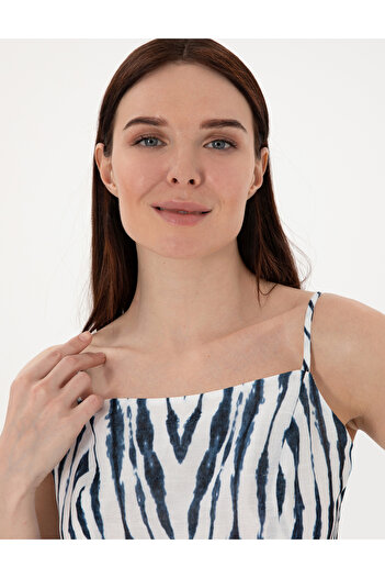 Pierre Cardin Indigo Crop Top Blouse 50301145 -Vr028