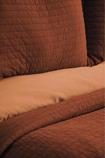 İssimo Home Savanna Copper 100% Cotton Washed Double Bedspread