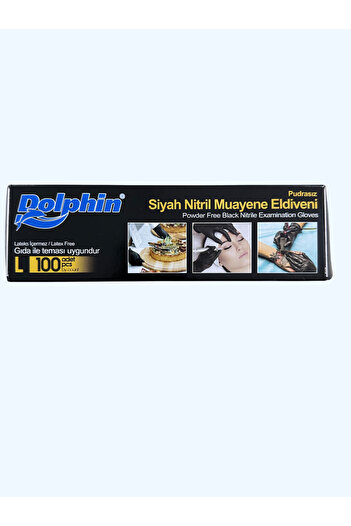 Dolphin Siyah nitril eldiven
