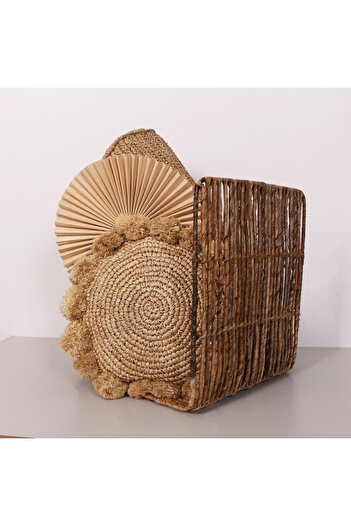 Mylamp BABİL DOĞAL MUZ LİFİ ODUNLUK & SEHPA & SAKLAMA DÜZENLEME 48x40 cm