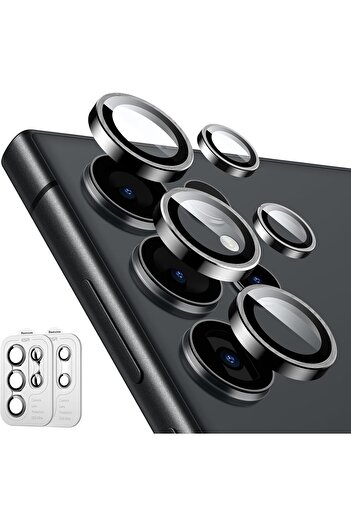 AWH 2Pack Camera Lens Protector for Samsung Galaxy S25 Ultra, Scratch-Resistant, 2 Sets (Black)