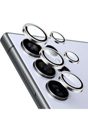 AWH Camera Lens Protector for Samsung Galaxy S24 Ultra, Scratch-Resistant, 1 Set Silver