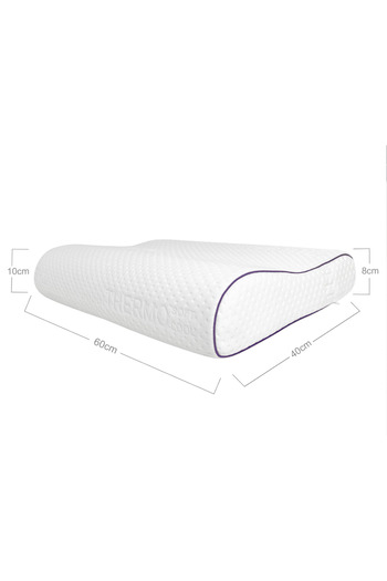 VİSCOTEX Perna Visco cu Suport Ortopedic pentru Gat, 60x40x10/8 cm. Alb