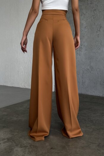 stiledavet online store    Three Button Detailed Palazzo Trousers