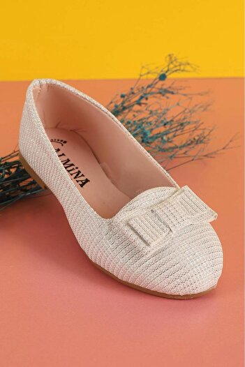ALMİNA 30-35 Filet) Bow Glittered Girl's Ballerina Ballerina -Golt