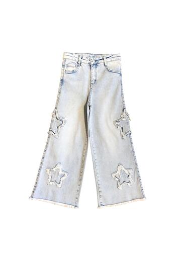 Little Star Kız Çocuk Yıldız İşlemeli Jean Pantolon