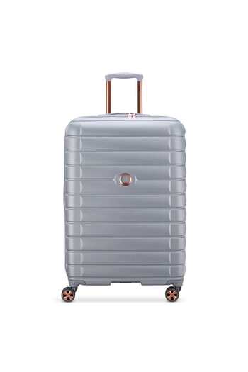 Delsey Helium Shadow 5.0 82cm Hardcase Expandable 4 Double Wheel Check-in Luggage Trolley Platinum