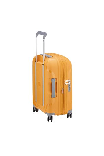 Delsey Recycled Clavel 55Cm Expandable 4 Double wheel Cabin Luggage Trolley Yellow