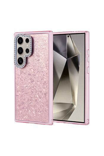 Nezih Case Samsung Galaxy S24 Ultra Compatible Broken Glass Look Sparkling Cover Case
