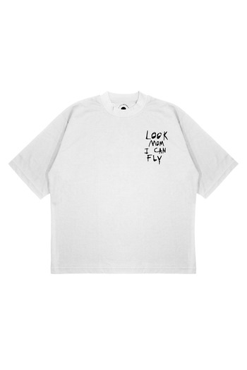 PURE EFFECT Μπλουζάκι Unisex Oversize Look Mom "I Can Fly" Box Fit από χοντρό ύφασμα