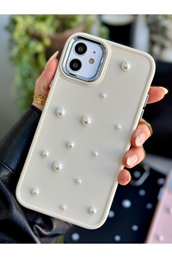 Go Aksesuar Pearl Design Soft Silicone Case with 3D Toy Compatible with iPhone 11