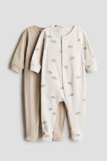 H&M 2-pack cotton sleepsuits