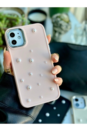 Go Aksesuar Pearl Design Soft Silicone Case with 3D Toy Compatible with iPhone 11