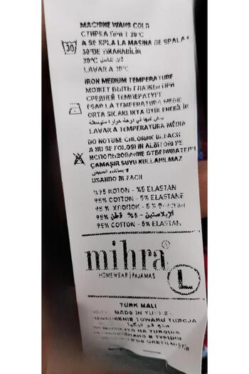 Mihra Kadın Bisiklet Yaka COMPACT PENYE Likralı KAPRİ Kısa Kol Pijama Takımı 90753K - 1 Adet