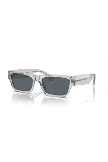 Prada Man Rectangle Sunglasses- Pr A03s - Lense Size:56mm - Crystal Grey