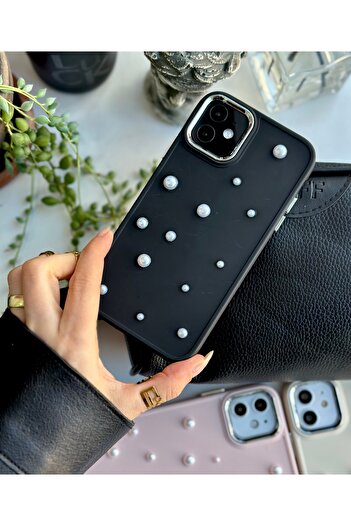 Go Aksesuar Pearl Design Soft Silicone Case with 3D Toy Compatible with iPhone 11