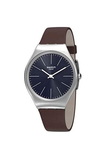 Generic Swatch Womens Analogue Quartz Watch With Leather Strap Syxs106C