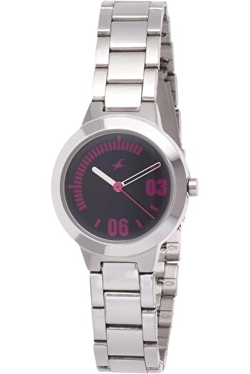 Generic Fastrack Black Dial Stainless Steel Strap Watch