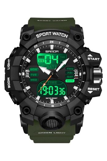 Generic Kastwave Men Digital Sports Watch 50M Waterproof Led Backlight Military Watch With Alarm Stopwatch