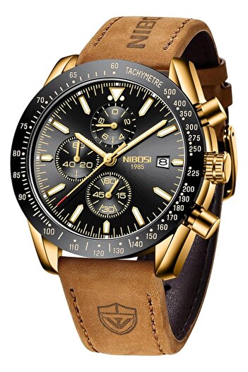 Generic Nibosi Men Watch Fashion Military Green Watches For Men Waterproof Chronograph Quartz Casual Wrist