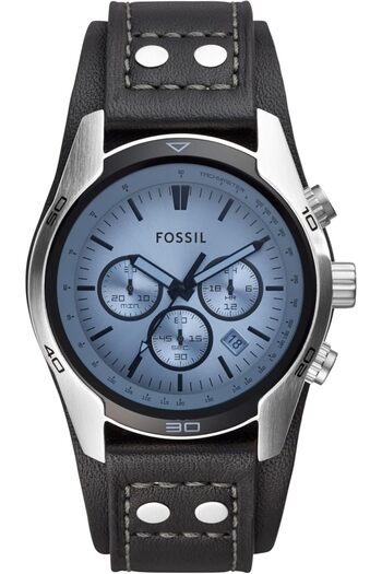 Generic Fossil Coachman Men Watch With Genuine Leather Bracelet Cuff