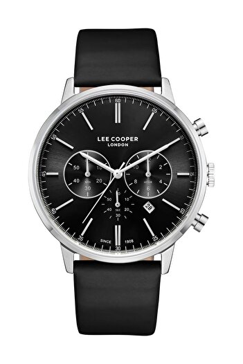 Generic Lee Cooper Men Pe932 Movement Watch Multi Function Display And Leather Strap Lc08043 351 Black