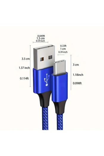 RXL SL 66W USB to Type-C Fast Charging Cable 2m for Android Phones and Data Transfer