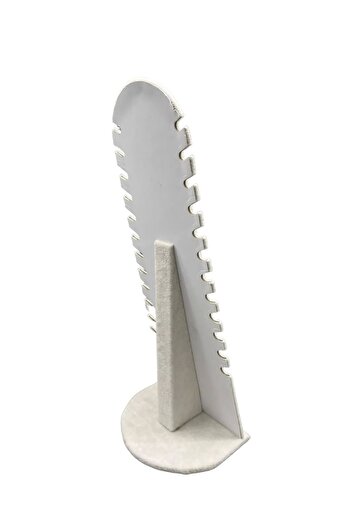MeGass Dekor Yerli Üretim Riyad Model Süet Kumaş Krem Renk 31/11 Cm Ayaklı Kolye-halhal Sergileme Standı