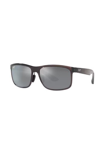 Maui Jim Mj 0449S 001 11 58 Polarized Unisex Rectangular Clear Grey Bone Sunglasses